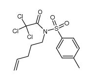 N-Pent-4-enyl-N-(4-tolylsulfonyl)-2,2,2-trichloroacetamide结构式