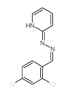 Benzaldehyde,2,4-dichloro-, 2-(2-pyridinyl)hydrazone structure