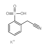 Benzenesulfonic acid,2-(cyanomethyl)-, potassium salt (1:1) Structure