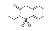 2-Ethyl-2H-1,2-benzothiazin-3(4H)-one 1,1-dioxide结构式