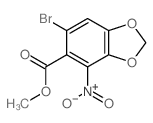 1,3-Benzodioxole-5-carboxylicacid, 6-bromo-4-nitro-, methyl ester Structure