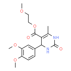 2-Methoxyethyl 4-(3,4-dimethoxyphenyl)-6-methyl-2-oxo-1,2,3,4-tetrahydro-5-pyrimidinecarboxylate结构式