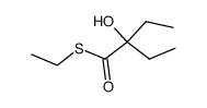 S-ethyl 2-ethyl-2-hydroxybutanethioate结构式