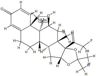 9,21-Difluoro-11β-hydroxy-16α,17-[(1-methylethylidene)bisoxy]pregna-1,4-diene-3,20-dione structure