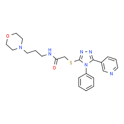 N-(3-morpholinopropyl)-2-((4-phenyl-5-(pyridin-3-yl)-4H-1,2,4-triazol-3-yl)thio)acetamide Structure