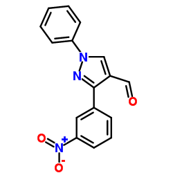 3-(3-Nitrophenyl)-1-phenyl-1H-pyrazole-4-carbaldehyde Structure