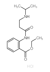 Benzoic acid,2-[[3-[(1-methylethyl)amino]-1-oxopropyl]amino]-, ethyl ester, hydrochloride(1:1) structure