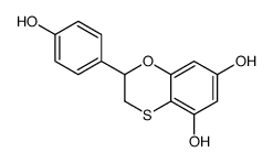 2-(4-hydroxyphenyl)-2,3-dihydro-1,4-benzoxathiine-5,7-diol结构式