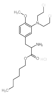 Alanine,3-[3-[bis(2-chloroethyl)amino]-4-methoxyphenyl]-, hexyl ester, dihydrochloride,L- (8CI) structure