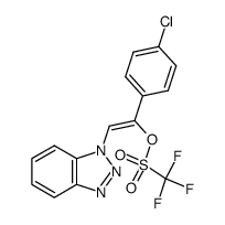 (Z)-2-(1H-1,2,3-benzotriazol-1-yl)-1-(4-chlorophenyl)ethenyl trifluoromethanesulfonate结构式