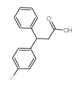 3-(p-fluorophenyl)-3-phenylpropionic acid结构式