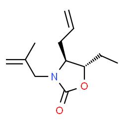 2-Oxazolidinone,5-ethyl-3-(2-methyl-2-propenyl)-4-(2-propenyl)-,(4S,5S)-(9CI)结构式