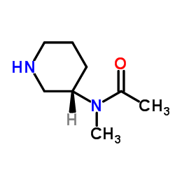 N-methyl-N-[(3S)-3-piperidyl]acetamide结构式