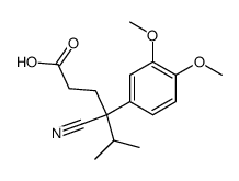 4-cyano-4-(3,4-dimethoxyphenyl)-5-methyl hexanoic acid Structure