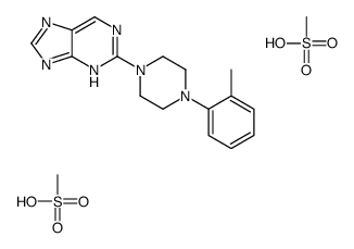 methanesulfonic acid, 2-[4-(2-methylphenyl)piperazin-1-yl]-7H-purine结构式