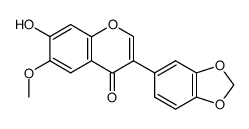 6-methoxy-7-hydroxy-3',4'-methylenedioxyisoflavone结构式