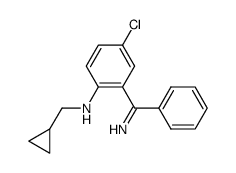 5-chloro-2-cyclopropylmethylaminobenzophenone imine结构式