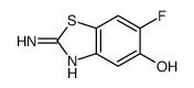 2-amino-6-fluoro-1,3-benzothiazol-5-ol结构式