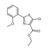 ethyl 5-chloro-2-(2-methoxyphenyl)-1,3-thiazole-4-carboxylate结构式