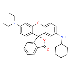 2'-cyclohexylamino-6'-diethylaminospiro[isobenzofuran-(3H),9'[9H]xanthene]-3-one structure