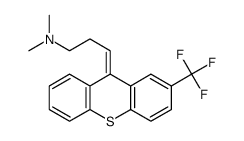 (E)-N,N-dimethyl-3-[2-(trifluoromethyl)-9H-thioxanthen-9-ylidene]propylamine结构式