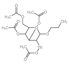 acetyloxy-[4,5-diacetyloxy-6-(acetyloxymethyl)-2-propoxyoxan-3-yl]mercury Structure