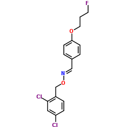 (E)-N-[(2,4-Dichlorobenzyl)oxy]-1-[4-(3-fluoropropoxy)phenyl]methanimine结构式