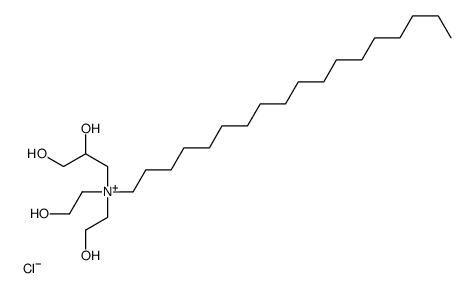 2,3-dihydroxypropyl-bis(2-hydroxyethyl)-octadecylazanium,chloride Structure