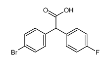 (4-Bromo-phenyl)-(4-fluoro-phenyl)-acetic acid结构式