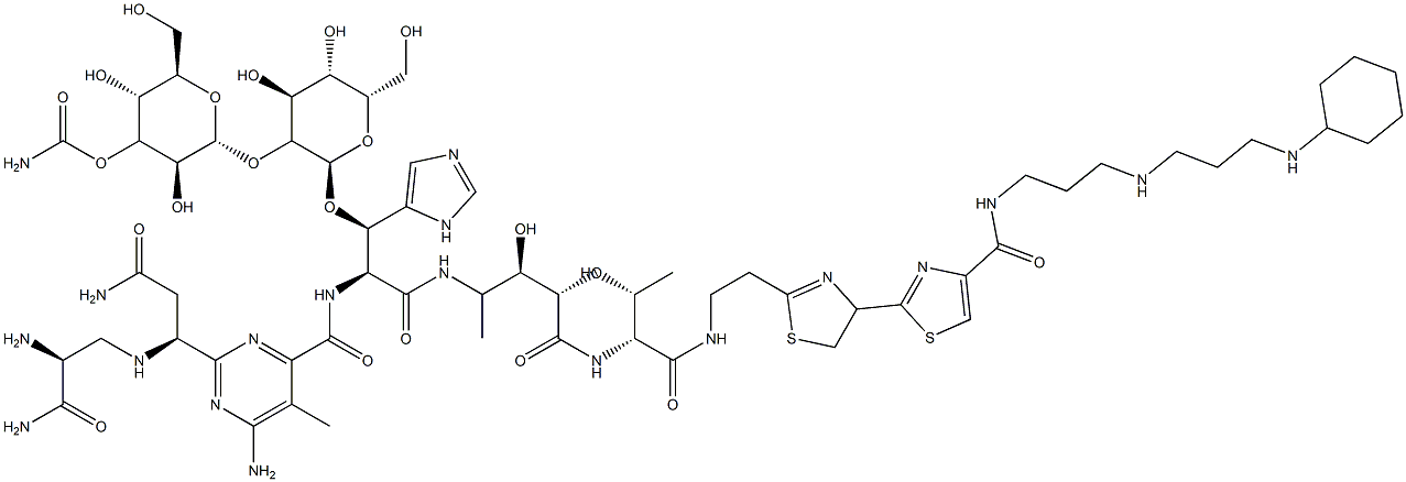 N1-[3-[[3-(Cyclohexylamino)propyl]amino]propyl]-7,8-dihydrobleomycinamide结构式