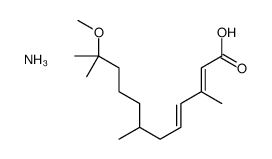 ammonium (2Z,4E)-()-11-methoxy-3,7,11-trimethyldodeca-2,4-dienoate结构式