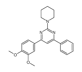 4-(3,4-dimethoxyphenyl)-6-phenyl-2-piperidin-1-ylpyrimidine结构式