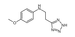 4-methoxy-N-[2-(2H-tetrazol-5-yl)ethyl]aniline结构式