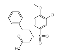 2-[(3-chloro-4-methoxyphenyl)sulfonyl-(2-phenylethyl)amino]acetic acid Structure