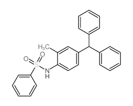 N-(4-benzhydryl-2-methyl-phenyl)benzenesulfonamide structure