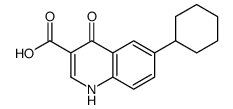 6-cyclohexyl-4-oxo-1H-quinoline-3-carboxylic acid Structure