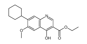 3-carboethoxy-4-hydroxy-6-methoxy-7-cyclohexyl-quinoline结构式