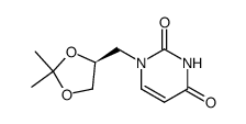 (S)-1-(2,3-O-isopropylidene-2,3-dihydroxypropyl)uracil结构式