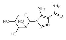 1H-Imidazole-4-carboxamide,5-amino-1-a-D-arabinopyranosyl- (9CI) structure