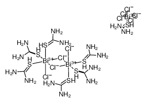 di-μ-chlorobis[chlorotri(thiourea)bismuth(III)] pentachloro(thiourea)bismuthate(III)结构式