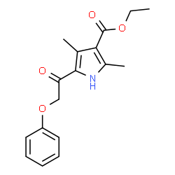 1H-Pyrrole-3-carboxylicacid,2,4-dimethyl-5-(phenoxyacetyl)-,ethylester(9CI) picture