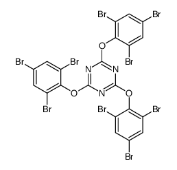 2,4,6-tris(2,4,6-tribromophenoxy)-1,3,5-triazine structure