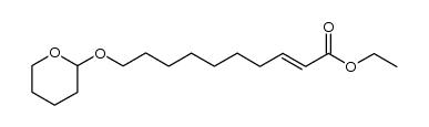 ethyl (E)-10-(2-tetrahydropyranyloxy)-2-decenoate结构式
