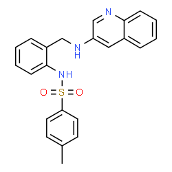 4-methyl-N-{2-[(quinolin-3-ylamino)methyl]phenyl}benzenesulfonamide结构式