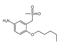 3-(methylsulfonylmethyl)-4-pentoxyaniline Structure