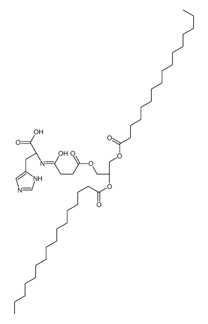 (2S)-2-[[4-[2,3-di(hexadecanoyloxy)propoxy]-4-oxobutanoyl]amino]-3-(1H-imidazol-5-yl)propanoic acid结构式