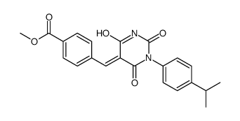 methyl 4-[[2,4,6-trioxo-1-(4-propan-2-ylphenyl)-1,3-diazinan-5-ylidene]methyl]benzoate结构式