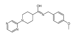 4-Piperidinecarboxamide,N-[(4-methoxyphenyl)methyl]-1-pyrazinyl-(9CI)结构式