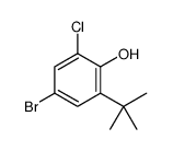 4-bromo-2-tert-butyl-6-chlorophenol结构式