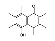 5-hydroxy-2,3,4,6,7,8-hexamethyl-4H-naphthalen-1-one结构式